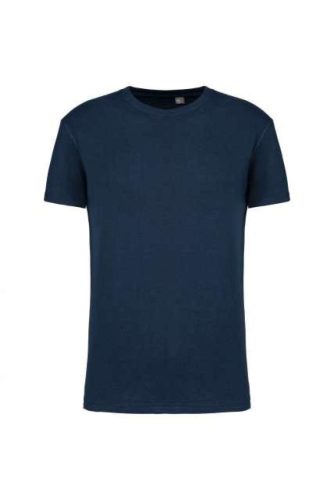 Uniszex  körkötött organikus póló rövid ujjú, Kariban KA3032IC, Navy-2XL