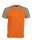 Férfi raglán ujjú kétszínű baseball póló, Kariban KA330, Orange/Light Grey-L