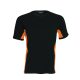 Férfi rövid ujjú - TIGER - kétszínű póló, Kariban KA340, Black/Orange-2XL