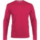 Férfi hosszú ujjú V-nyakú pamut póló, Kariban KA358, Fuchsia-2XL