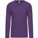 Férfi hosszú ujjú V-nyakú pamut póló, Kariban KA358, Purple-3XL