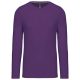 Férfi kereknyakú hosszú ujjú pamut póló, Kariban KA359, Purple-2XL