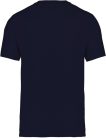 Férfi organikus környakas póló kontrasztos színű zsebbel, Kariban KA375, Navy/Grey Heather-S