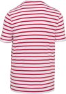 Férfi tengerész csíkos rövid ujjú póló mellzsebbel, Kariban KA378, Striped White/Red-2XL