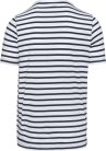 Férfi tengerész csíkos rövid ujjú póló mellzsebbel, Kariban KA378, Striped White/Navy-2XL