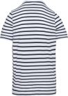 Gyermek matrózcsíkos pamut póló zsebbel, Kariban KA379, Striped White/Navy-6/8