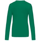 Női hosszú ujjú kereknyakú pamut póló, Kariban KA383, Kelly Green-2XL