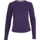 Női hosszú ujjú kereknyakú pamut póló, Kariban KA383, Purple-2XL