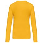 Női hosszú ujjú kereknyakú pamut póló, Kariban KA383, Yellow-2XL