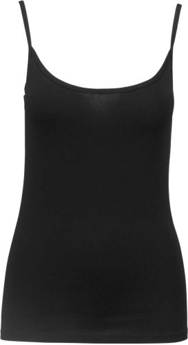 Női spagetti pántos sztreccs trikó, Kariban KA397, Black-2XL