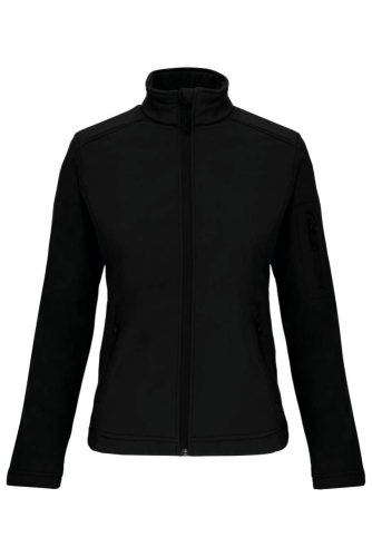 Női 3 rétegű softshell dzseki, Kariban KA400, Black-L