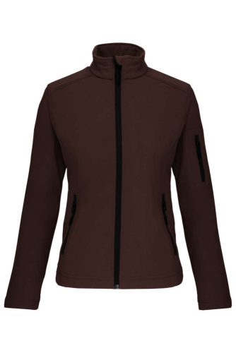 Női 3 rétegű softshell dzseki, Kariban KA400, Chocolate-2XL