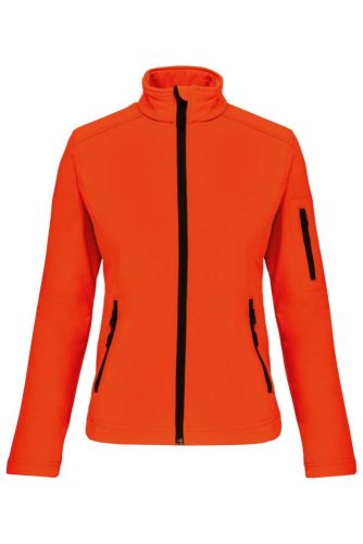 Női 3 rétegű softshell dzseki, Kariban KA400, Fluorescent Orange-4XL