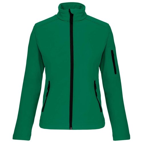 Női 3 rétegű softshell dzseki, Kariban KA400, Kelly Green-XL