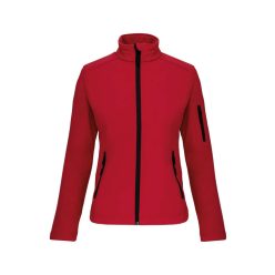 Női 3 rétegű softshell dzseki, Kariban KA400, Red-2XL