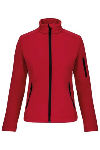 Női 3 rétegű softshell dzseki, Kariban KA400, Red-2XL