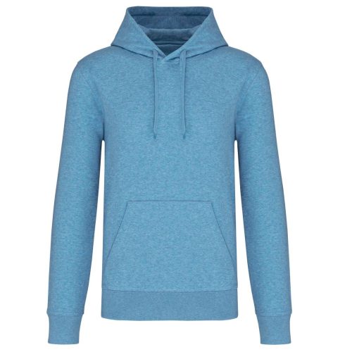 Férfi organikus kapucnis pulóver, Kariban KA4027, Cloudy Blue Heather-5XL