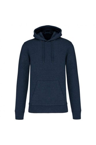 Férfi organikus kapucnis pulóver, Kariban KA4027, French Navy Heather-XL