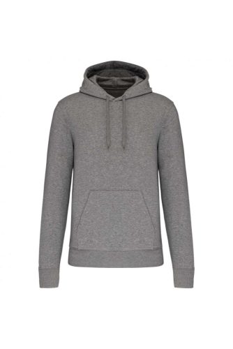 Férfi organikus kapucnis pulóver, Kariban KA4027, Grey Heather-3XL