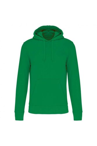 Férfi organikus kapucnis pulóver, Kariban KA4027, Kelly Green-2XL