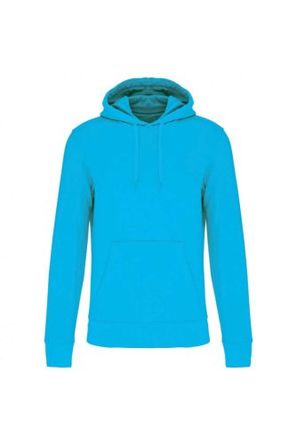 Férfi organikus kapucnis pulóver, Kariban KA4027, Sea Turquoise-2XL