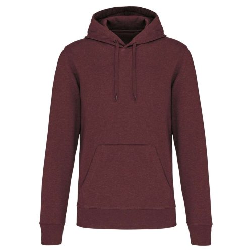 Férfi organikus kapucnis pulóver, Kariban KA4027, Wine Heather-5XL