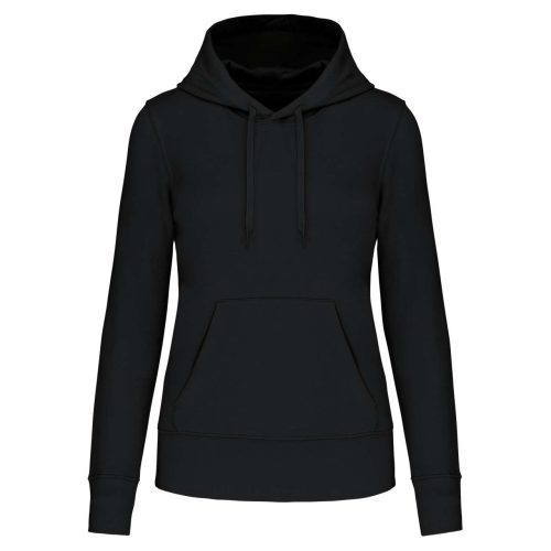 Női organikus kapucnis pulóver, Kariban KA4028, Black-XL