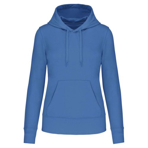 Női organikus kapucnis pulóver, Kariban KA4028, Light Royal Blue-2XL