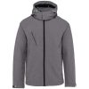 Férfi kapucnis softshell dzseki, Kariban KA413, Marl Grey-4XL