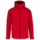 Férfi kapucnis softshell dzseki, Kariban KA413, Red-4XL