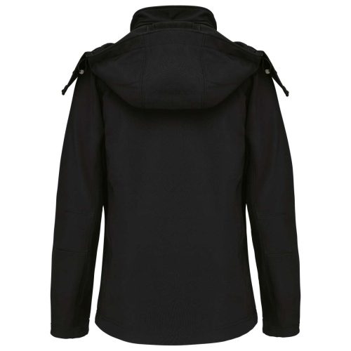 Női kapucnis softshell dzseki, Kariban KA414, Black-M