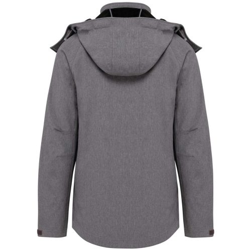 Női kapucnis softshell dzseki, Kariban KA414, Marl Grey-2XL