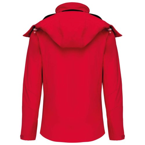 Női kapucnis softshell dzseki, Kariban KA414, Red-2XL