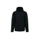 Uniszex  levehető ujjú kapucnis softshell dzseki, Kariban KA422, Black-M