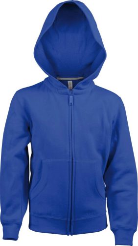 Gyermek cipzáras kapucnis pulóver, Kariban KA455, Light Royal Blue-10/12