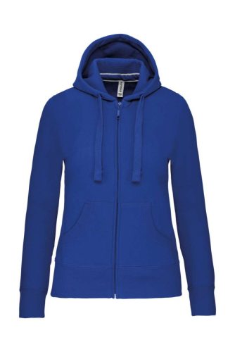 Női cipzáros kapucnis pulóver, Kariban KA464, Light Royal Blue-L