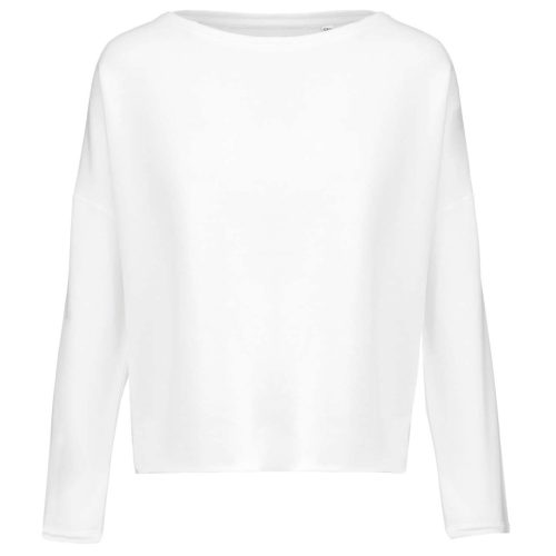 Női laza szabású környakas pulóver, Kariban KA471, Off White-L/XL