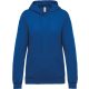 Női kapucnis pulóver, Kariban KA473, Light Royal Blue-2XL