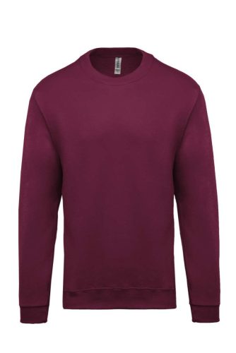 Uniszex kereknyakú pulóver, Kariban KA474, Wine-4XL