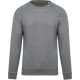 Férfi organikus környakas raglános pulóver, Kariban KA480, Grey Heather-3XL