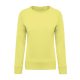 Női raglános organikus környakas pulóver, Kariban KA481, Lemon Yellow-2XL