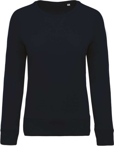 Női raglános organikus környakas pulóver, Kariban KA481, Navy-2XL