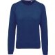 Női raglános organikus környakas pulóver, Kariban KA481, Ocean Blue Heather-2XL