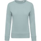 Női raglános organikus környakas pulóver, Kariban KA481, Snow Grey-2XL