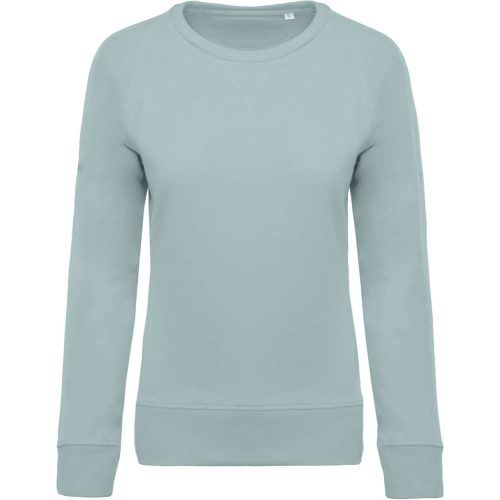 Női raglános organikus környakas pulóver, Kariban KA481, Snow Grey-2XL