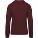 Női raglános organikus környakas pulóver, Kariban KA481, Wine Heather-2XL