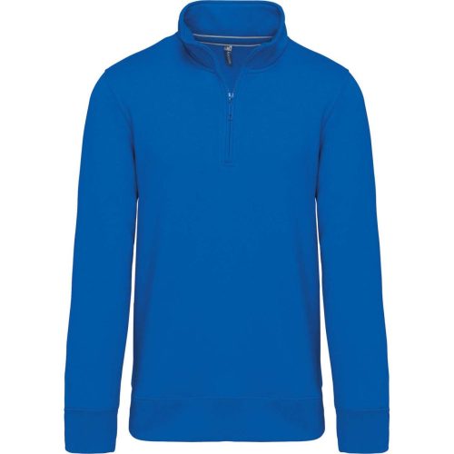 Férfi galléros 1/4 cipzáros pulóver, Kariban KA487, Light Royal Blue-2XL