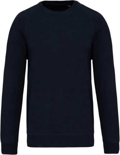 Uniszex  organikus kereknyakú piké pulóver, Kariban KA495, Navy-3XL