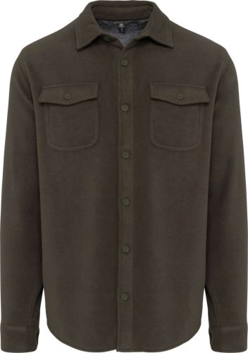 Férfi polár felső sherpa béléssel, Kariban KA582, Dark Khaki/Storm Grey-L