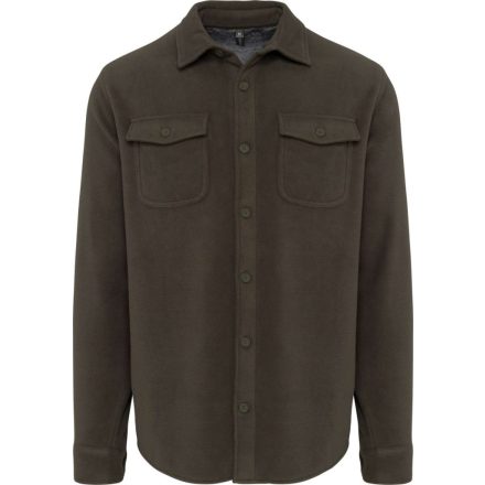 Férfi polár felső sherpa béléssel, Kariban KA582, Dark Khaki/Storm Grey-M